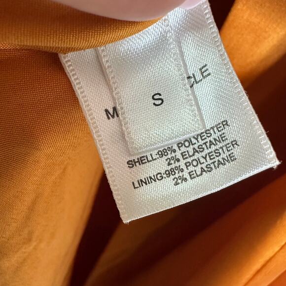 Miss Circle Zayda Orange High Slit Corset Satin Gown Women’s Size Small - Picture 5 of 10
